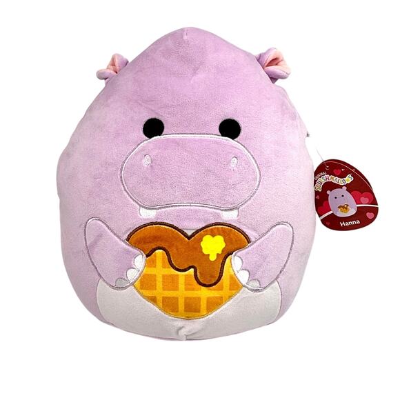 NWT Squishmallows Hanna Hippo Waffle Plush 12" - Picture 1 of 7